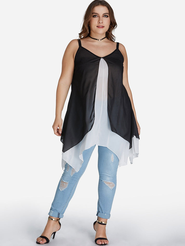 Womens Sleeveless Plus Size Tops