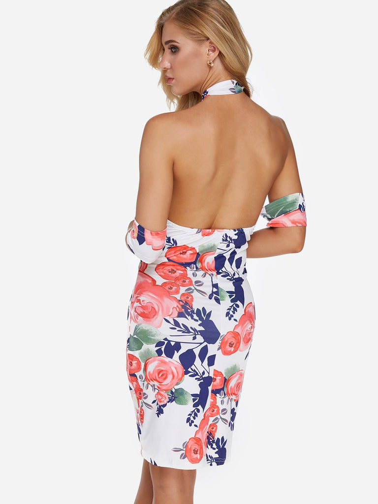 Womens Floral Bodycon Dresses