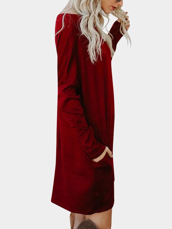Womens Burgundy Mini Dresses