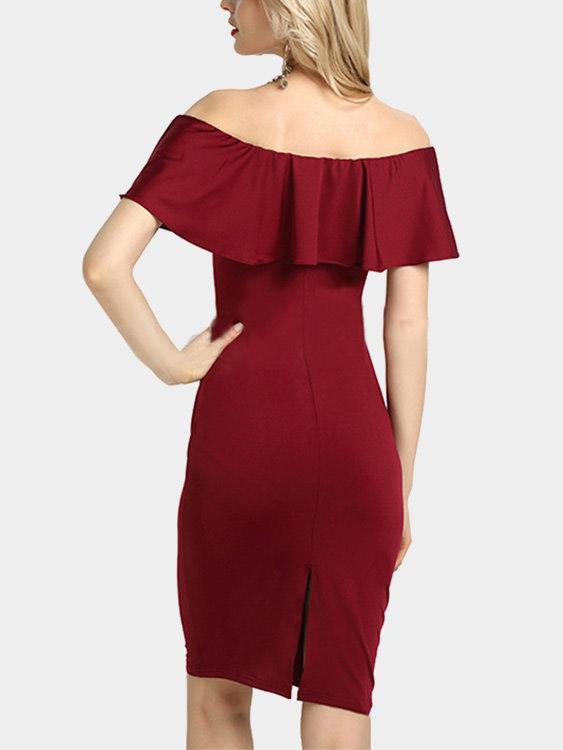 Womens Burgundy Bodycon Dresses