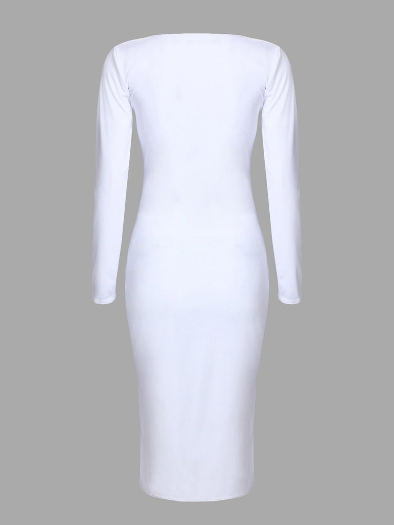 Womens White Midi Dresses