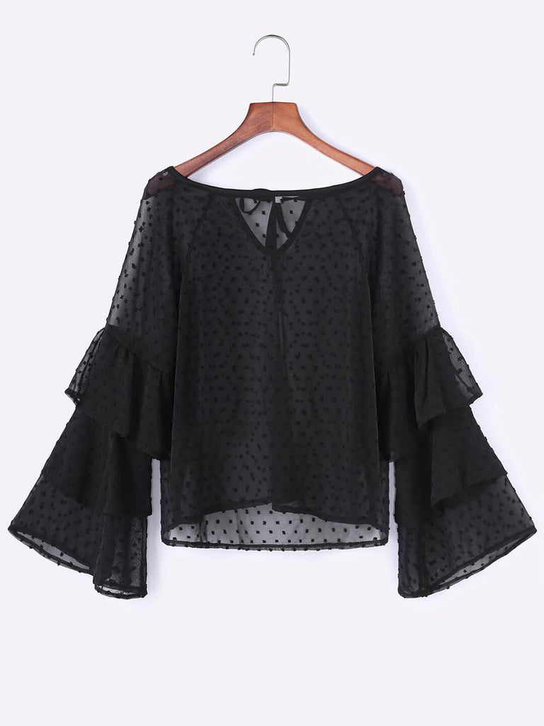 Womens Black Blouses