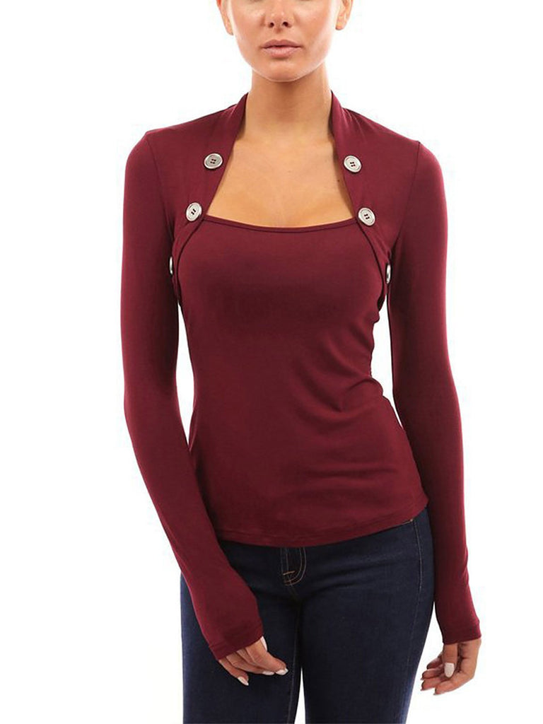 Ladies Burgundy T-Shirts
