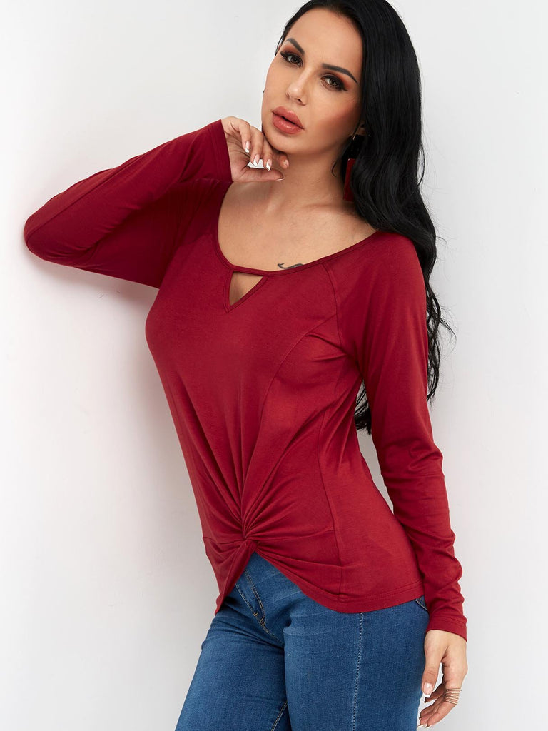 Ladies Burgundy T-Shirts