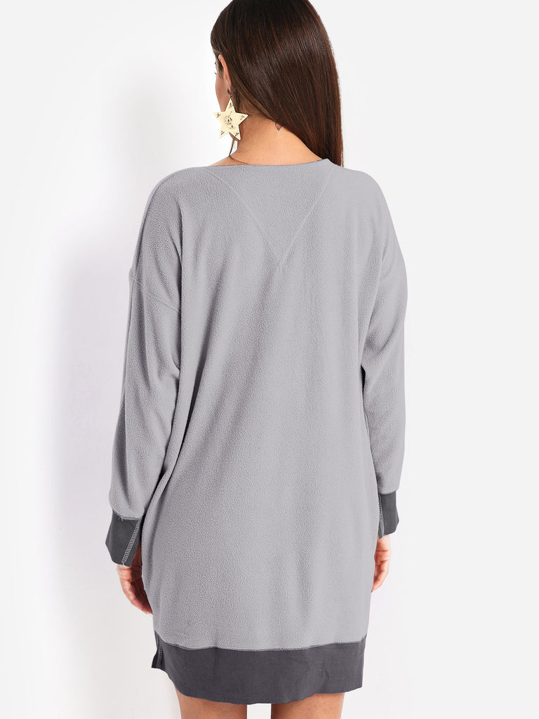 Womens Grey Shirt Dresses
