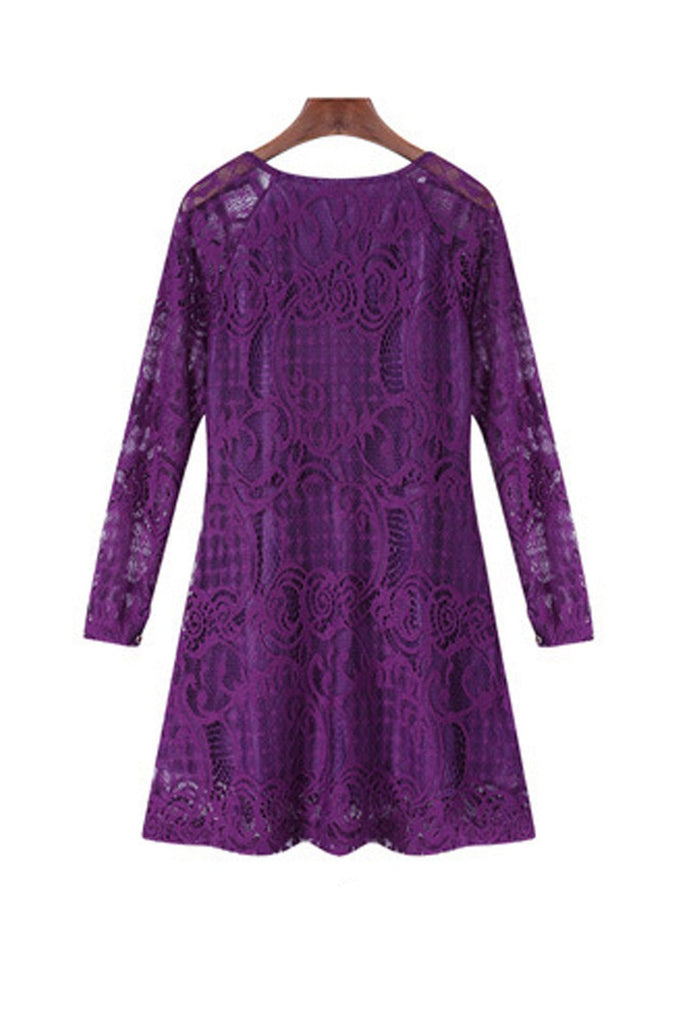 Womens Purple Plus Size Dresses