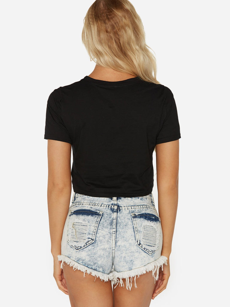 Womens Black T-Shirts