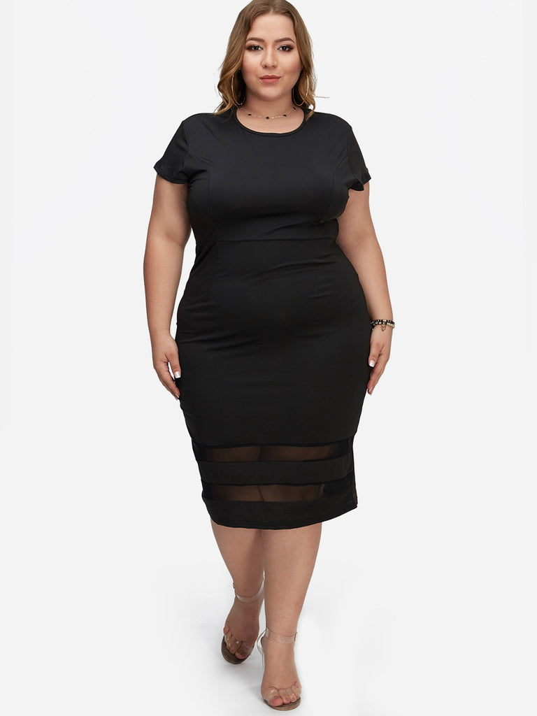 Womens Short Sleeve Plus Size Dresses