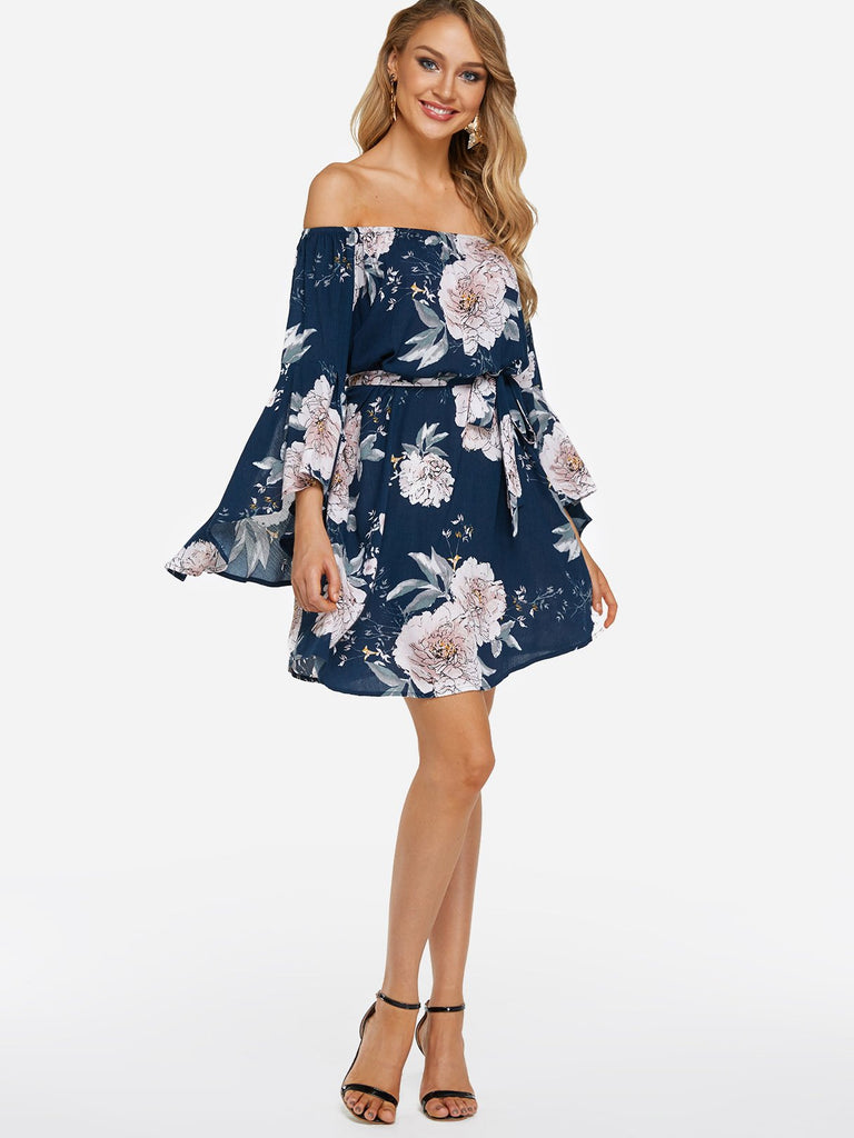 Dress With Black Top And Floral Bottom
