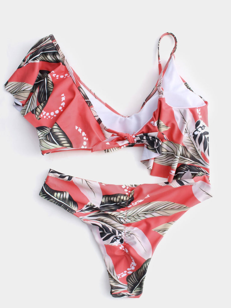 Womens Floral Print Bikini Set Swimwear