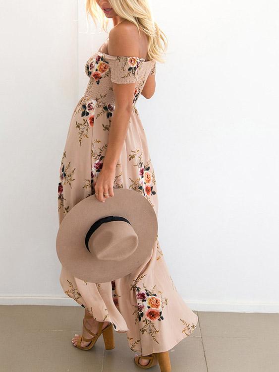 Womens Floral Print Beach Dress