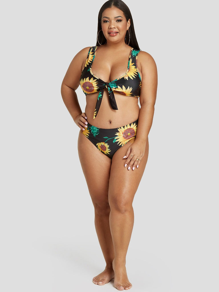 Womens Black Plus Size Swimwear