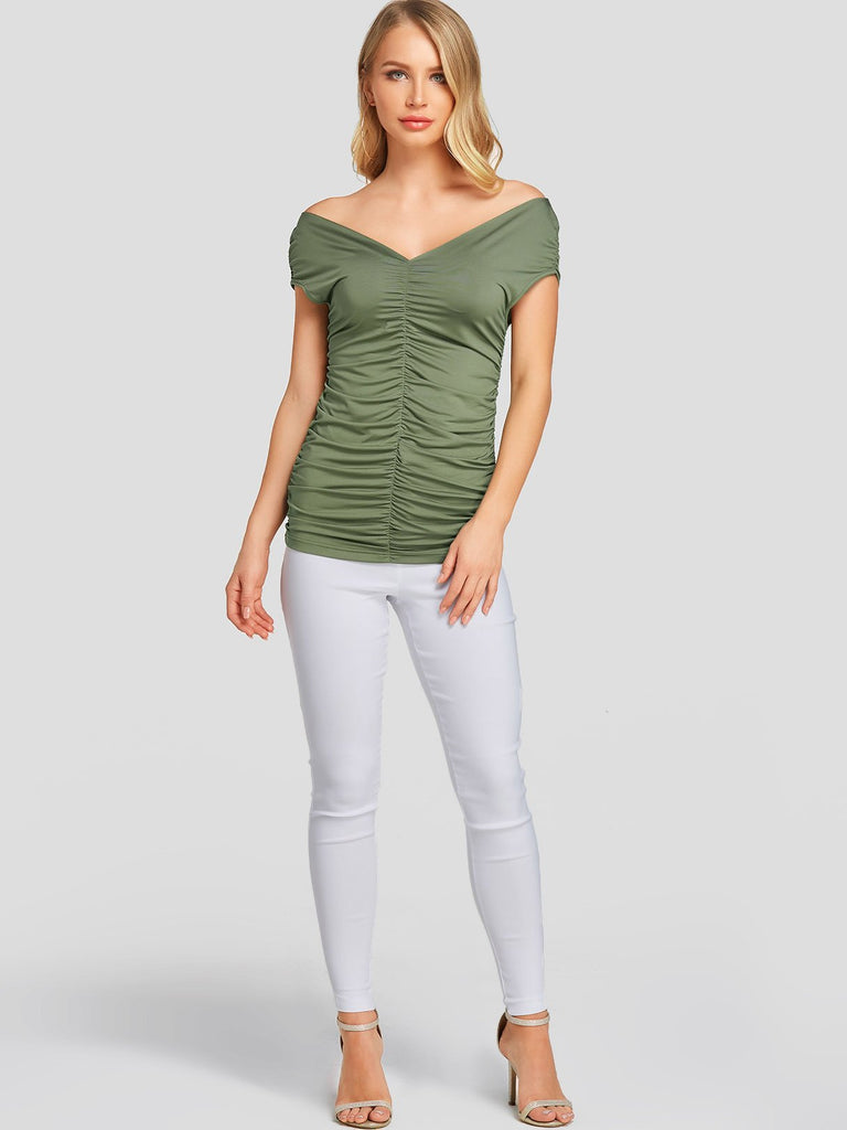 Womens Army Green T-Shirts