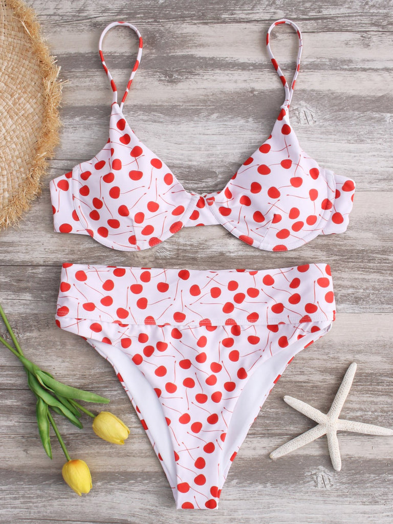 Ladies Red Bikinis