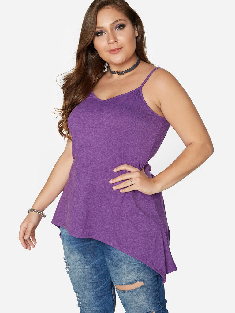 Womens Purple Plus Size Tops