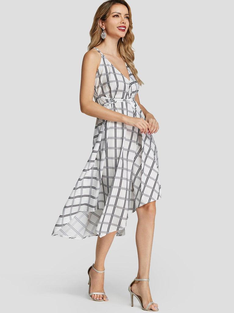 Ladies White Midi Dresses