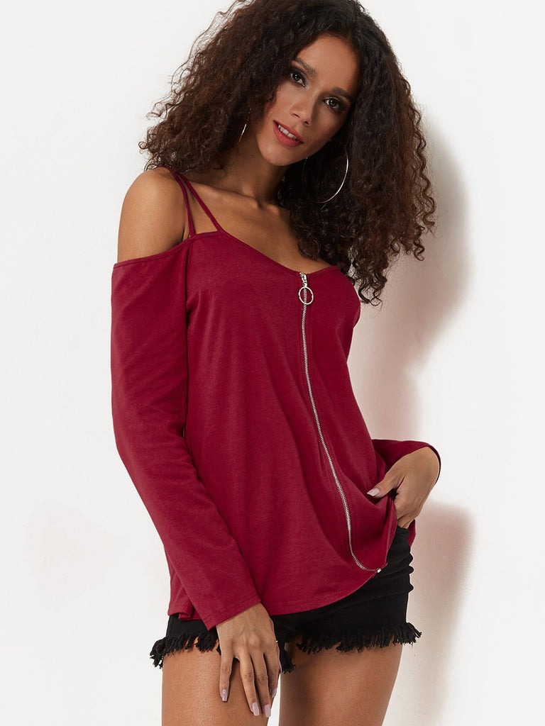 Ladies Burgundy T-Shirts