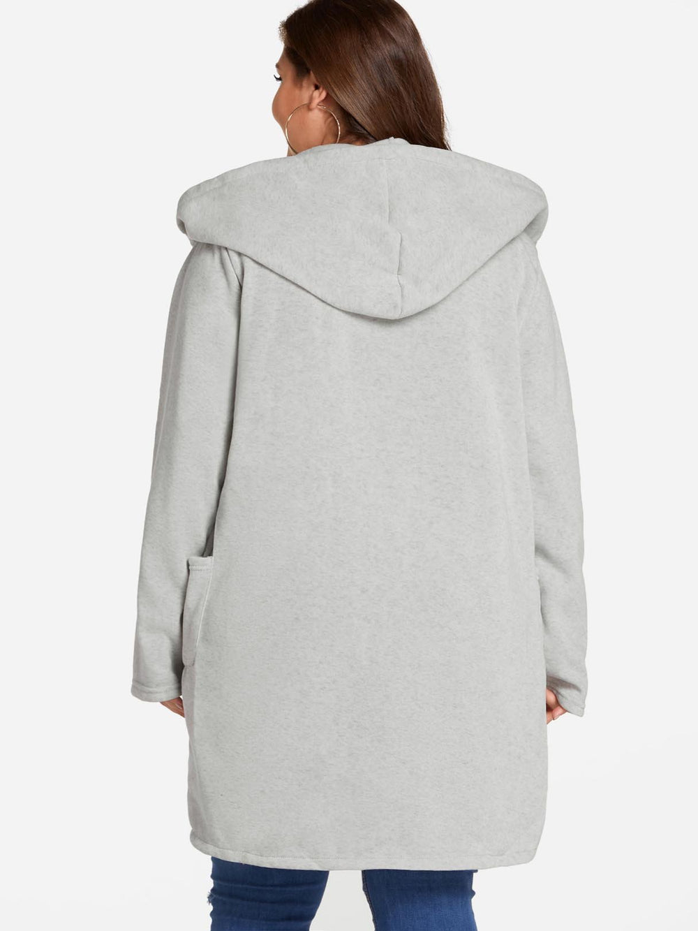 Womens Light Grey Plus Size Coats & Jackets