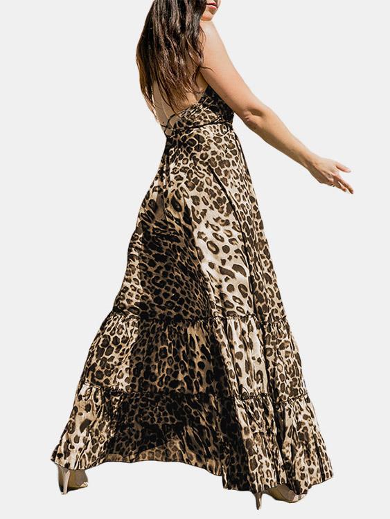 Womens Leopard Casual Dresses
