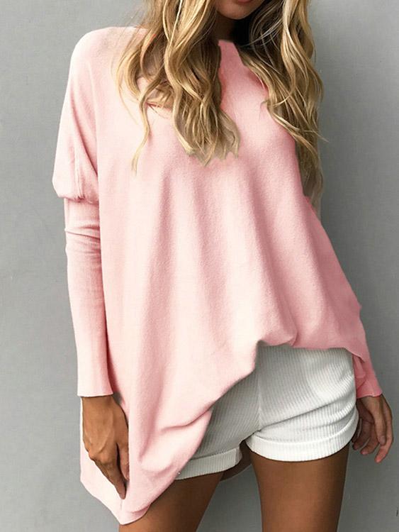 Crew Neck Pullover Long Sleeve T-Shirts