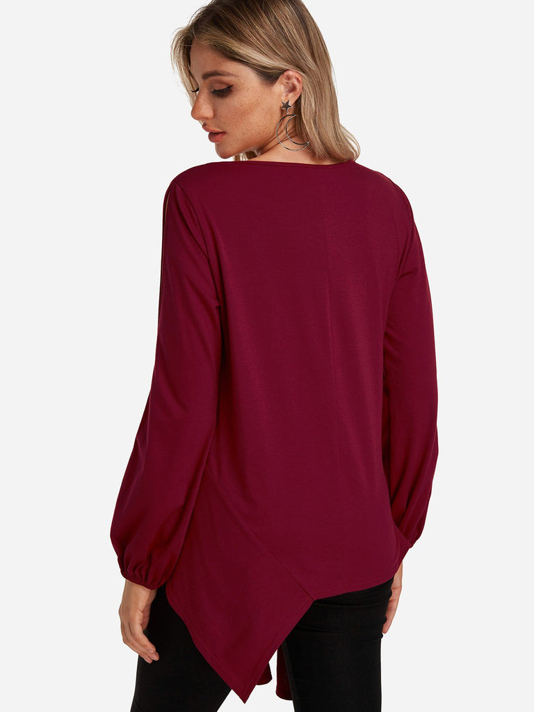 Womens Burgundy T-Shirts