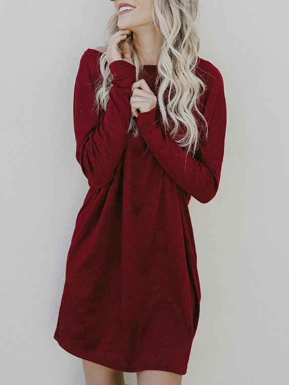 Ladies Burgundy Mini Dresses