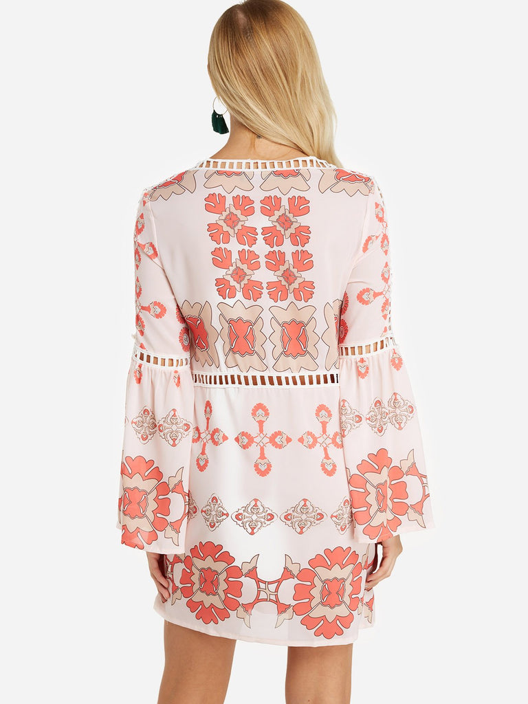Womens Pink Floral Dresses