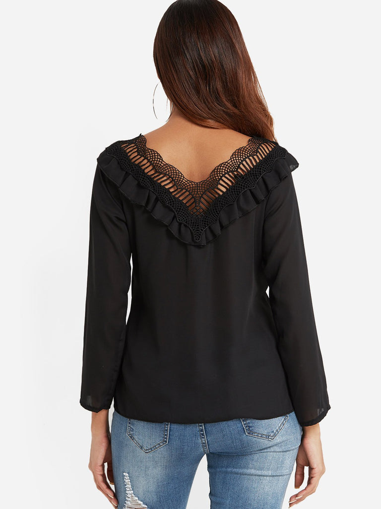 Womens Black Blouses