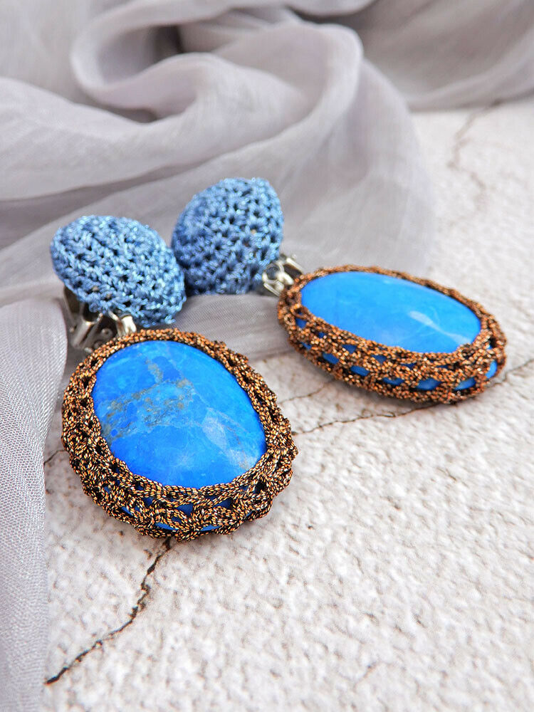Gold Drop Statement Earrings