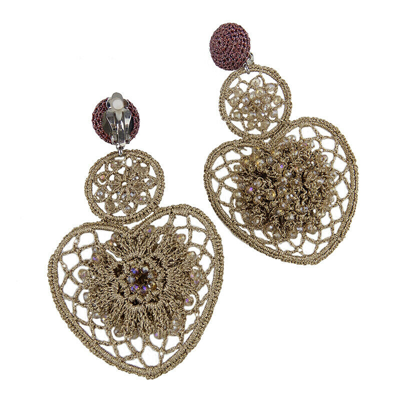 Crochet Ace Shape Statement Earrings