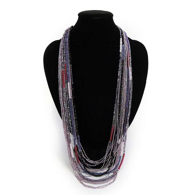 Multi Strands Glass Beads Necklace