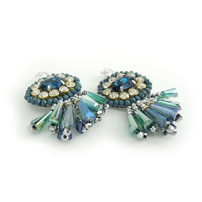 White Statement Earrings