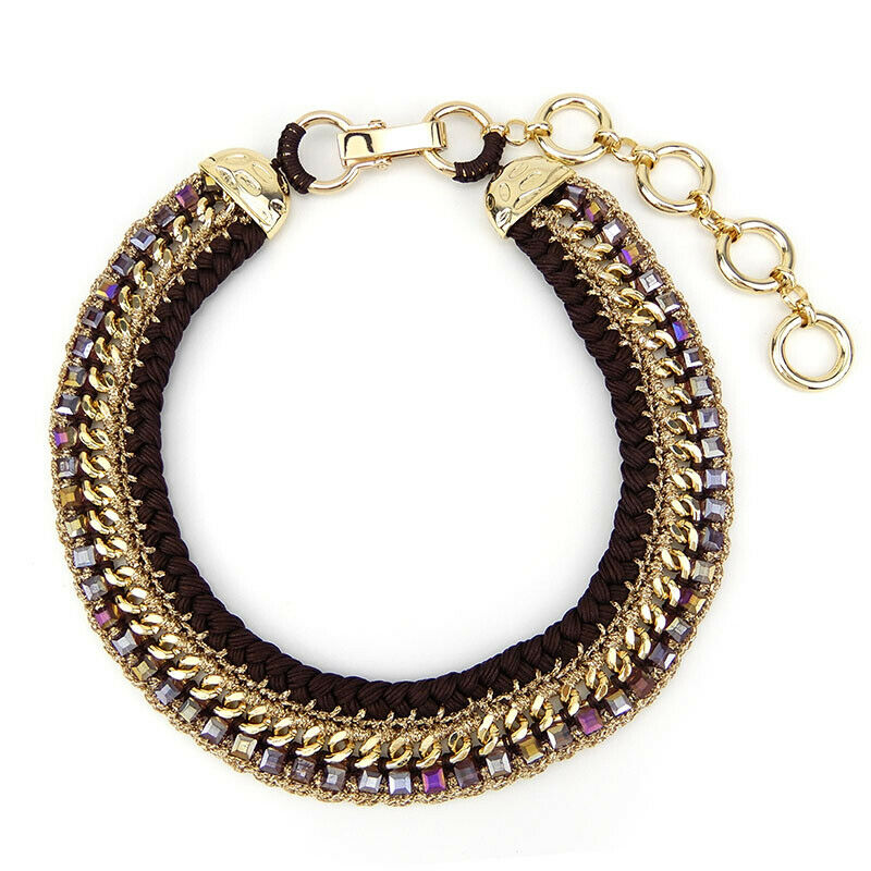 Crochet Bib Collar Handmade Necklace Jewelry