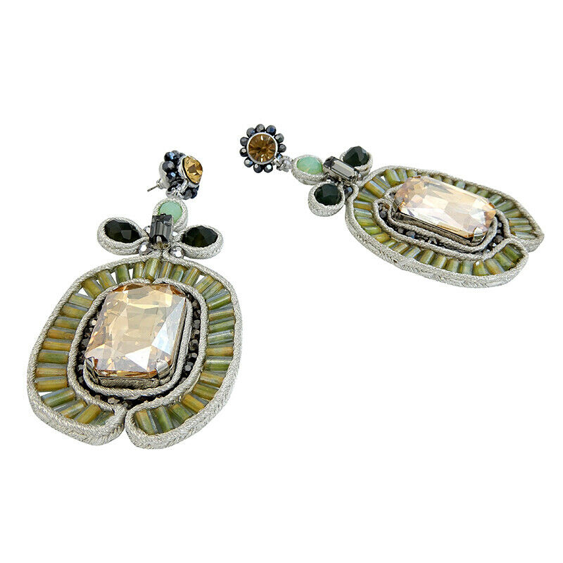 Soutache Pendant Statement Earrings