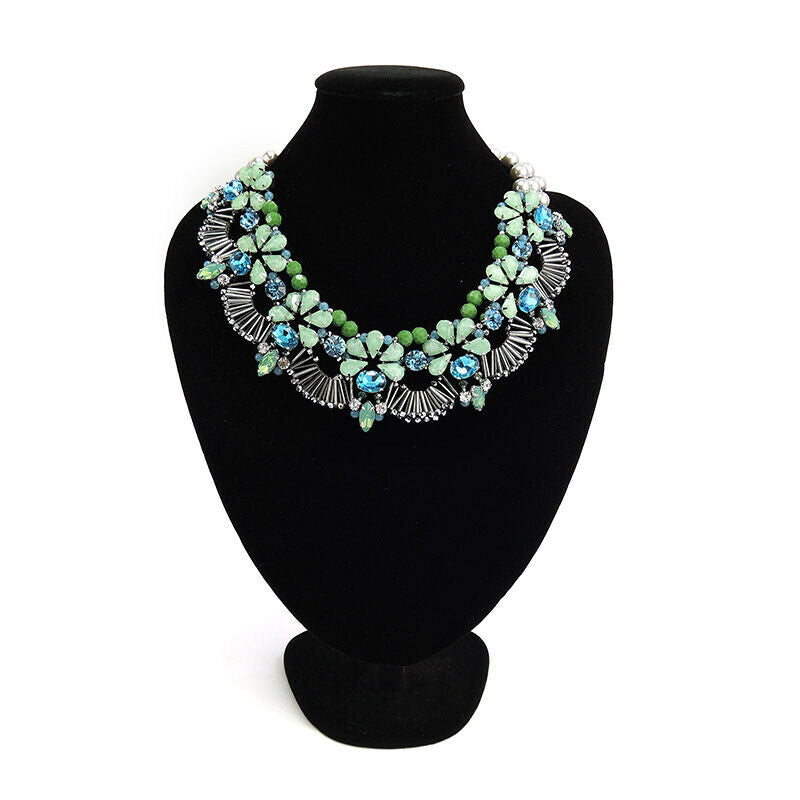 Floral Pattern Statement Handmade Necklace Bijoux