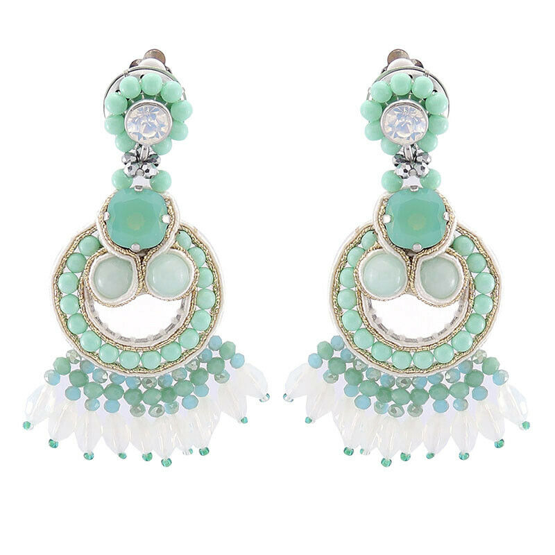 Bohemian Statement Handmade Mint Amazonite Combo Earrings