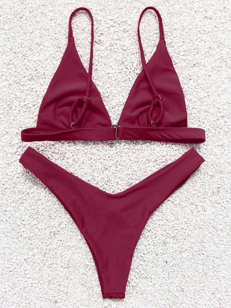 Womens Burgundy Bikinis