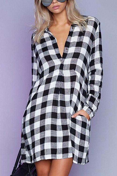 Ladies Long Sleeve Shirt Dresses