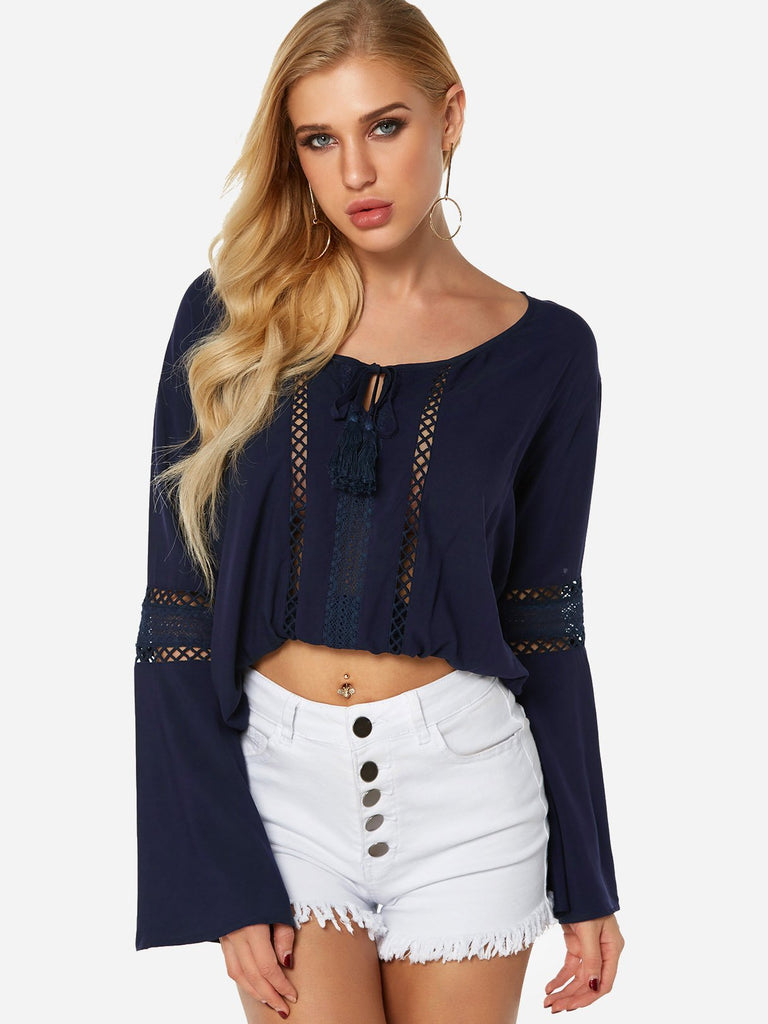 Ladies Navy Blouses