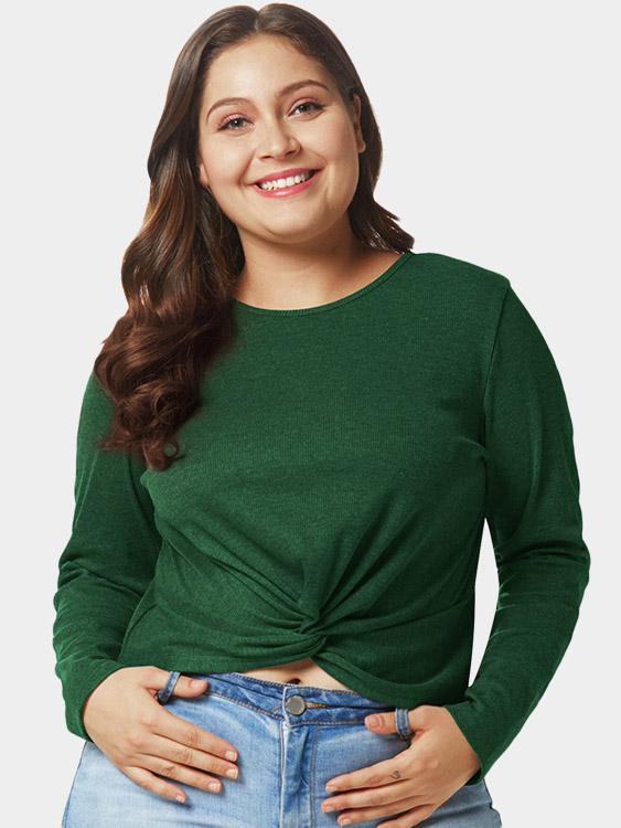 Womens Long Sleeve Plus Size Tops