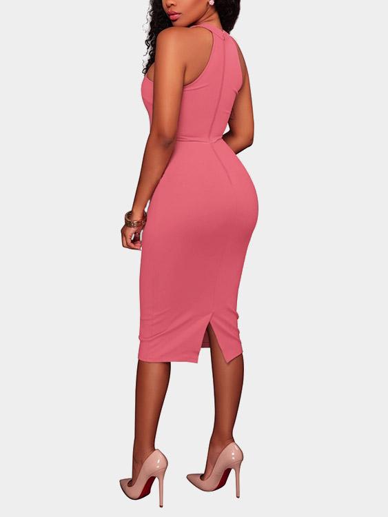 Womens Pink Midi Dresses