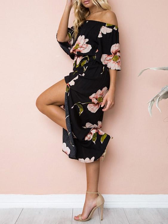 Ladies Pink Floral Dresses