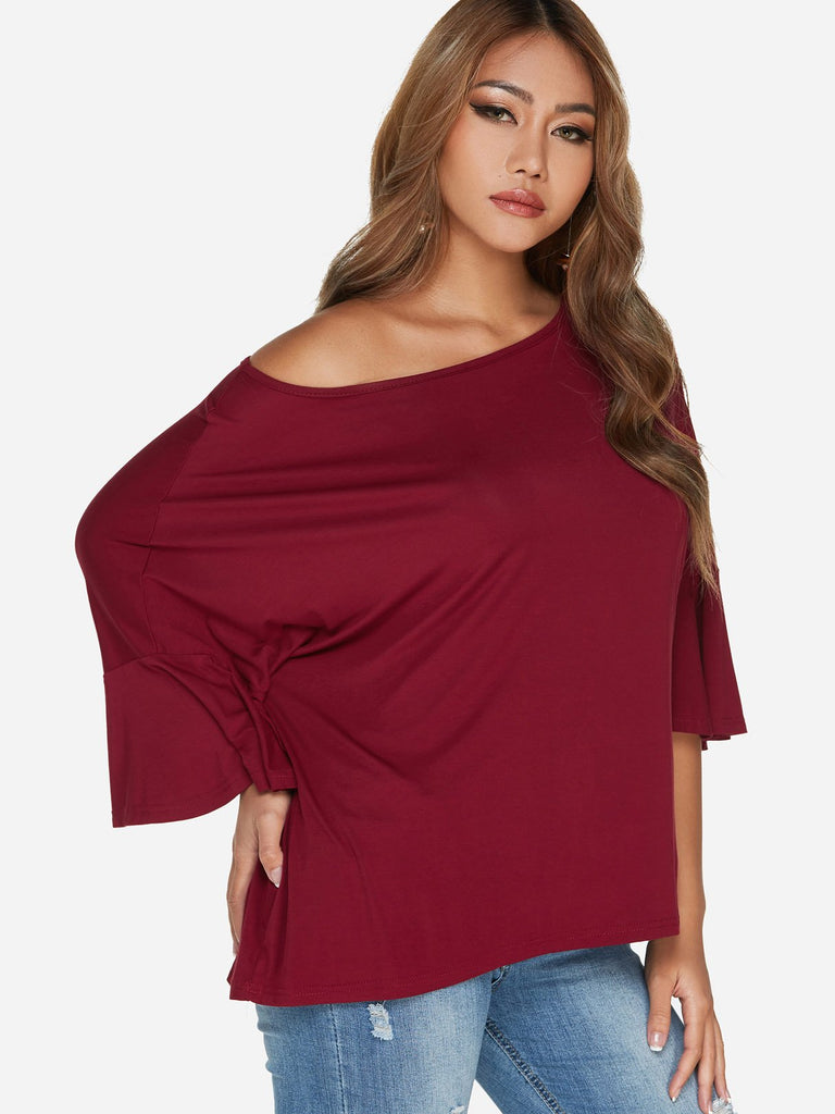 Ladies Burgundy T-Shirts