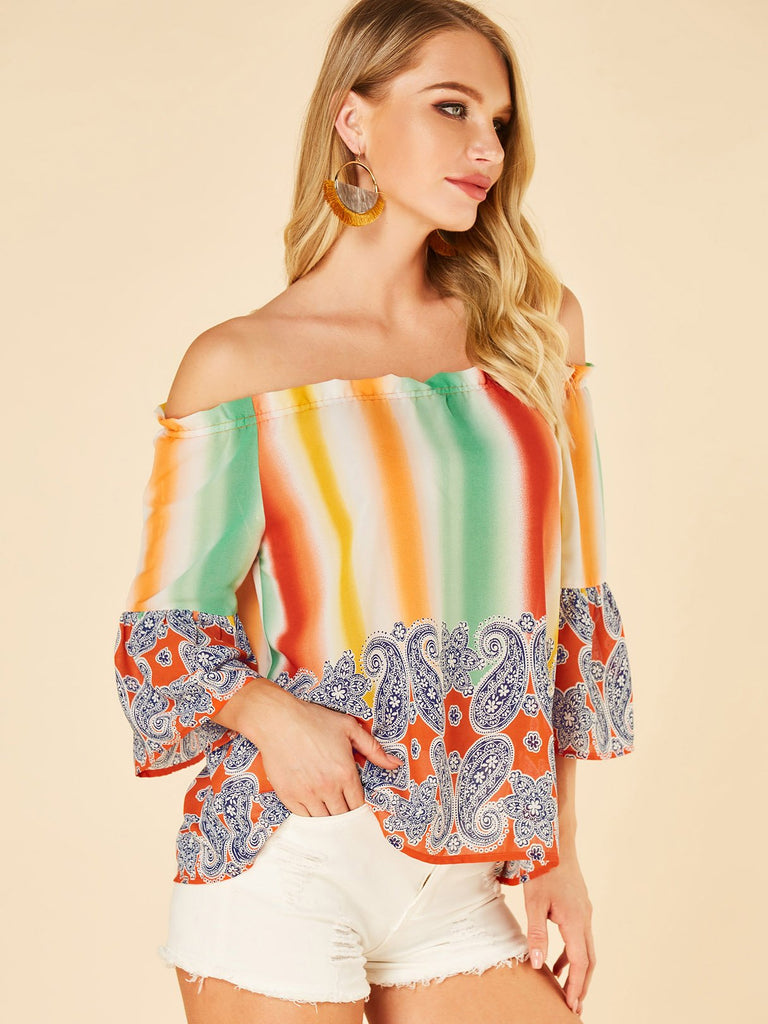 Ladies Orange Blouses