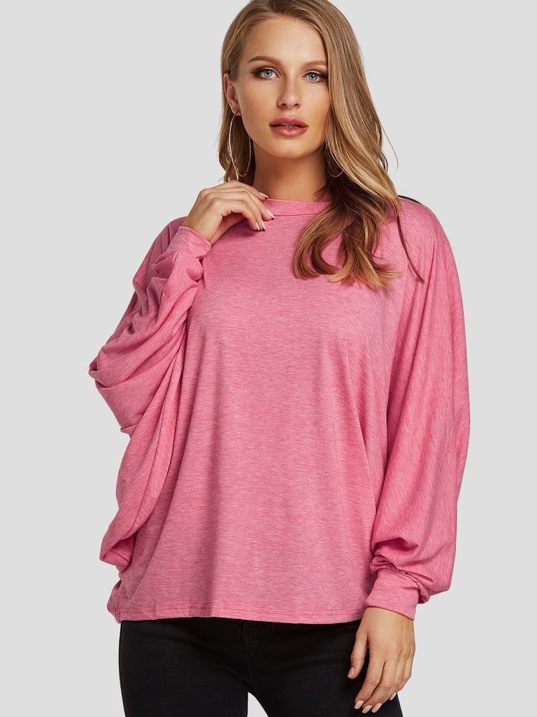 Long Sleeve Round Neck Plain T-Shirt