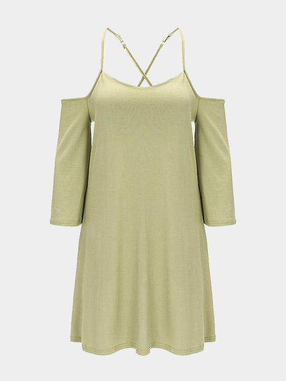 Womens Army Green Mini Dresses