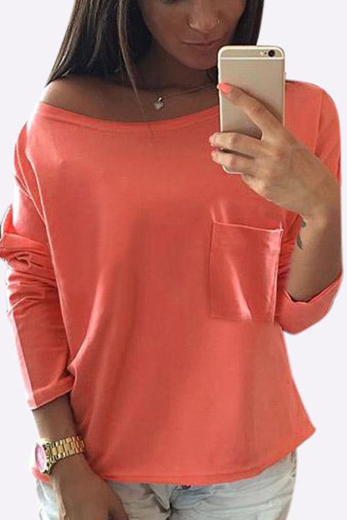 One Shoulder Long Sleeve T-Shirts