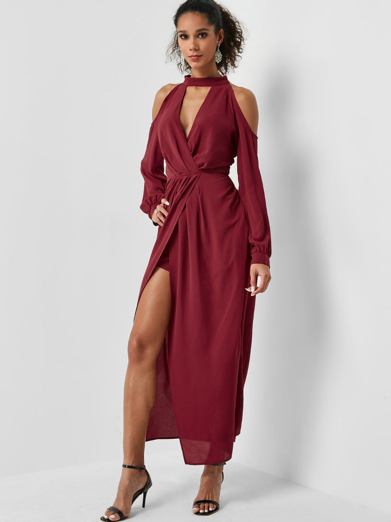 Womens Long Sleeve Maxi Dress