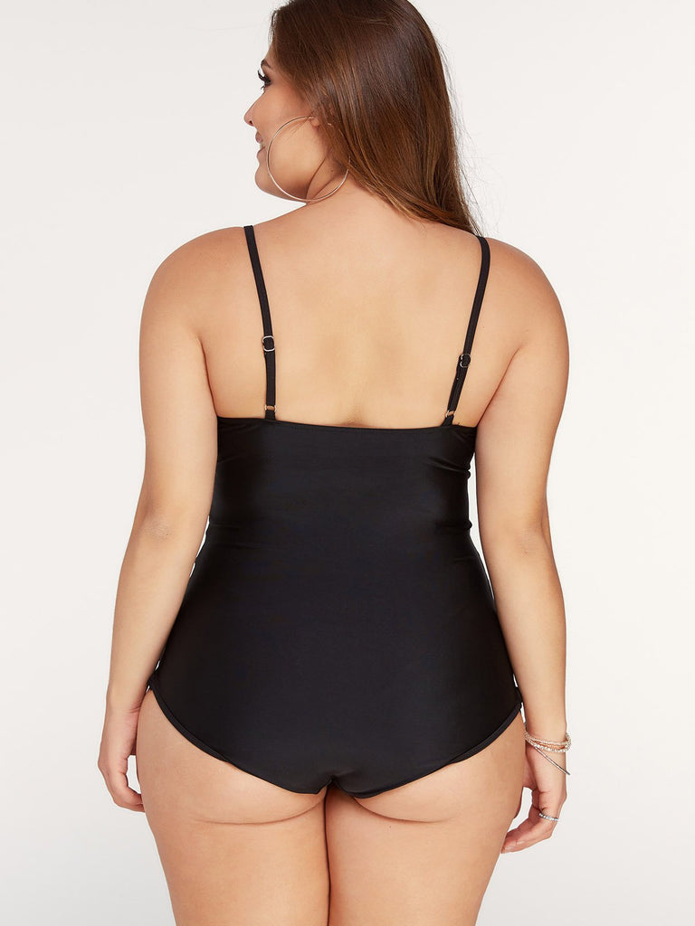 Womens Black Plus Size Swimwear