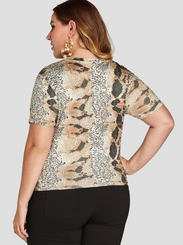 Womens Short Sleeve Plus Size Tops